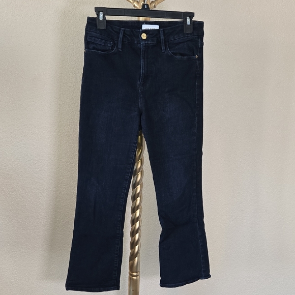 Frame Denim Dark Blue Flare Jeans - Picture 1 of 4